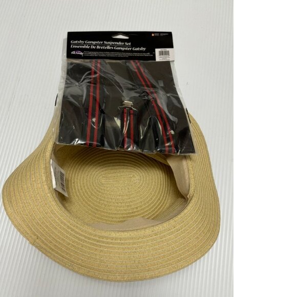 Gangster Gatsby Suspender Instant Kit 14+ Hoodlum Halloween Costume Accessory - Picture 5 of 5
